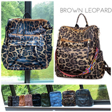 Load image into Gallery viewer, Brown Leopard Brooke Backpack
