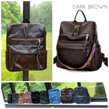 Load image into Gallery viewer, Dark Brown Brooke Backpack
