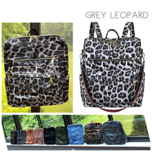 Load image into Gallery viewer, Grey Leopard Brooke Backpack
